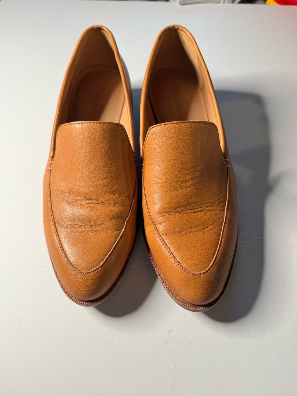 Madewell Cognac Leather Slip-On Loafers - Picture 3 of 8